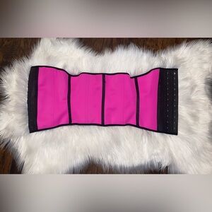 Waist Gang Society Waist Trainer Black and Pink Adjustable Size Small